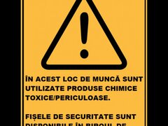 Placuta pentru lucru cu produse periculoase chimice si toxice